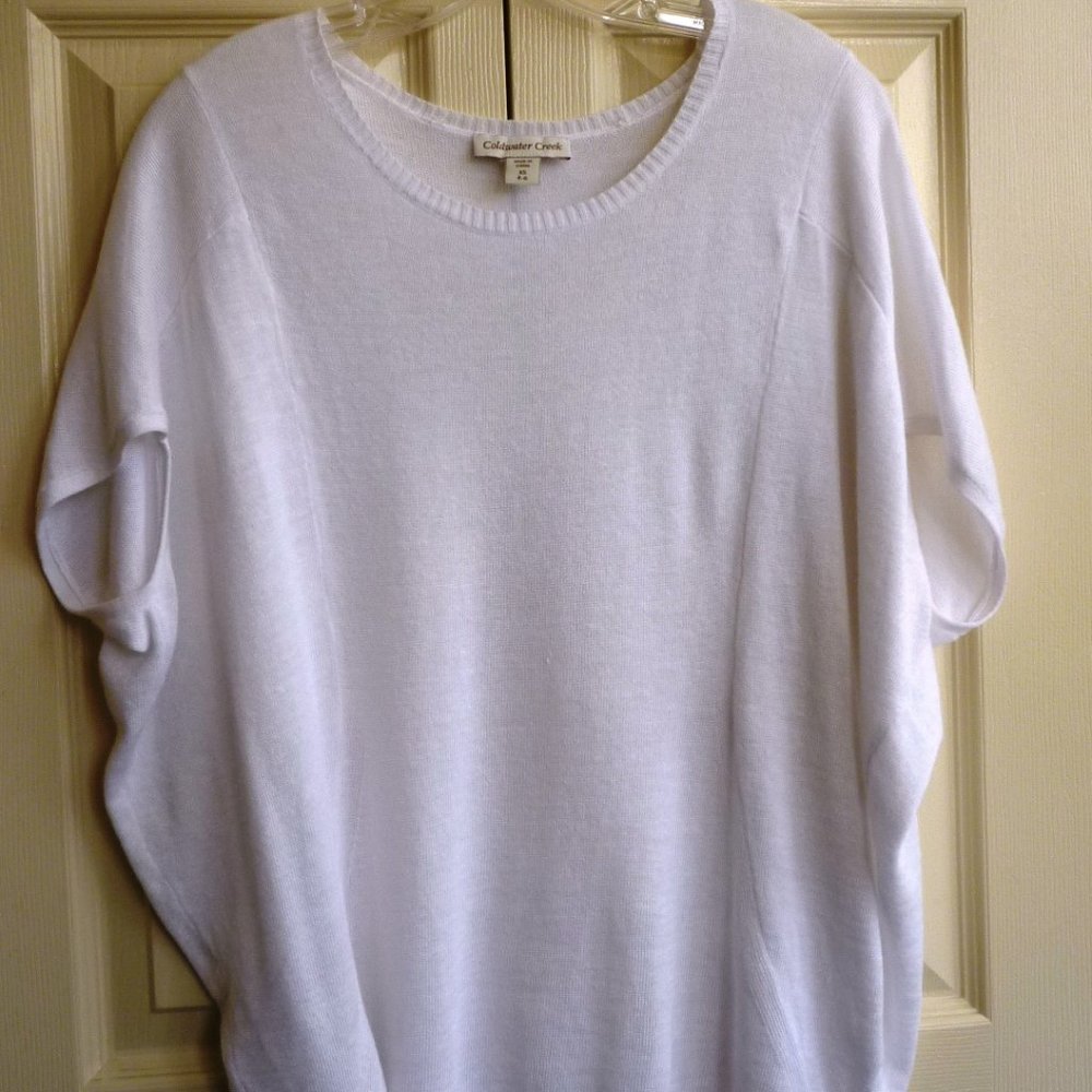 Cold Water Creek: White Dolmen Sleeve Light S